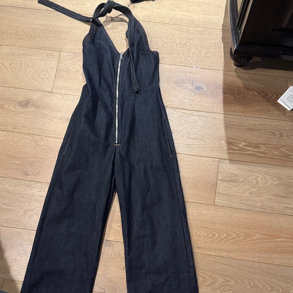 Elegant Black Denim Overalls for Women